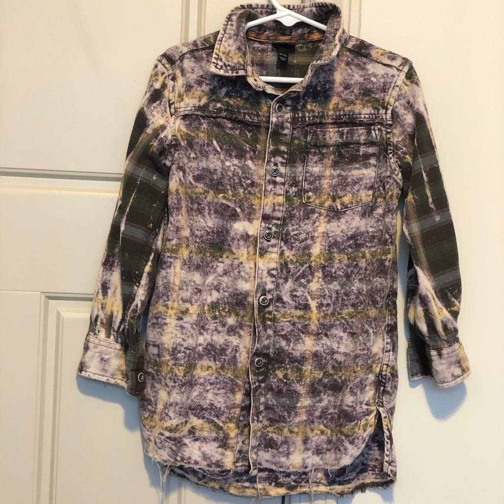 Art class grunge vibe plaid top
